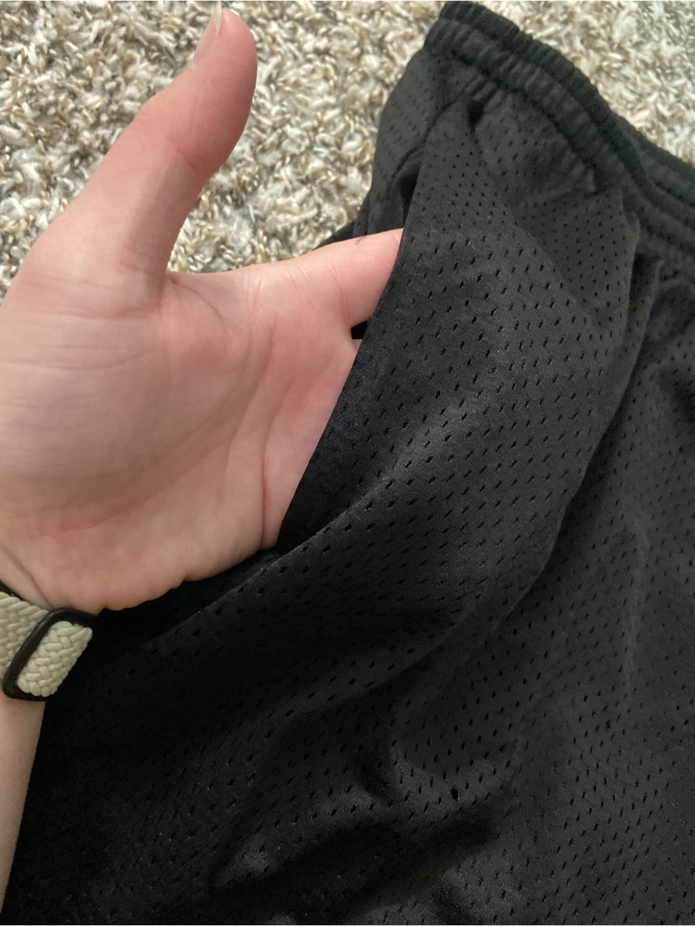 STARTER Men's Black Athletic Mesh Shorts - Picture 7 of 13